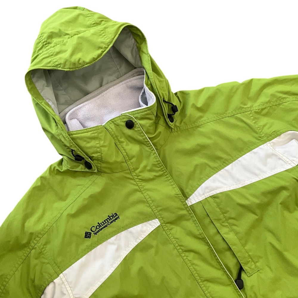 Columbia Core Interchange 3-in-1 Lime Green White Ski Jacket Women's Size L